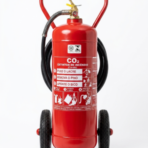 Extintor de Incêndio Sobre Rodas CO₂ (Carreta) | Dióxido de Carbono para Equipamentos Elétricos e Eletrônicos